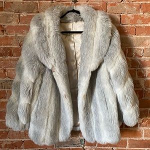 vintage faux fur coat